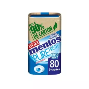 Kaugummi mit frischer Minze und grünem Tee. 80 zuckerfreie Zuckermandeln - MENTOS