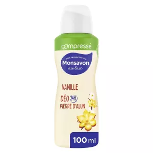 Déodorant Pierre d'Alun Vanille 100ml compressé - MONSAVON