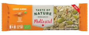 Barre Carottes Et Amandes Bio 40g - TASTE OF NATURE