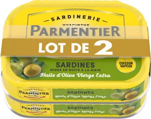 オリーブオイルイワシ、2x135g - PARMENTIER