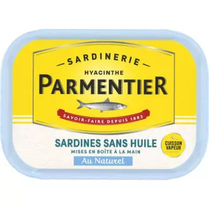 Sardines Sans Huile au Naturel, 135g - PARMENTIER