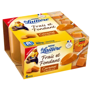 Crème dessert caramel beurre salé frais et fondant - LA LAITIERE