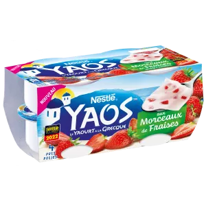 Griekse Yoghurt Met Aardbeienstukjes 4x125g - NestlÉ