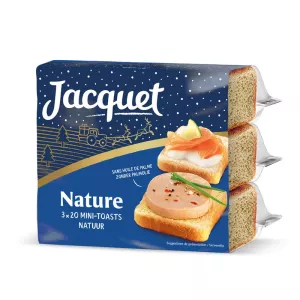 Canape Tostadas Mini Naturaleza 255g - JACQUET