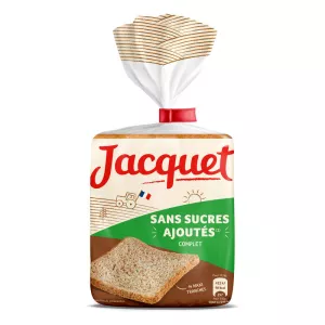 Pan de sándwich maxi Sin azúcares añadidos Completo 550g - JACQUET