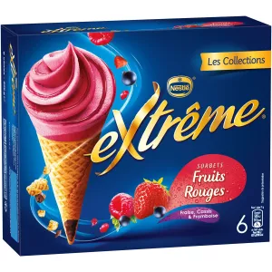 Glace sorbet fruits rouges extrême x6 - NESTLE
