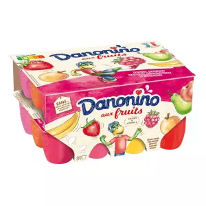 Pequeño suizo con fresas frambuanas albaricoque durazno/pera x24 50g - Danone