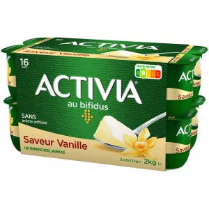 Yaourt vanille bifidus 16x125g - ACTIVIA