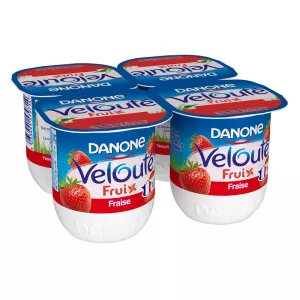 いちごかき混ぜフルーツヨーグルト 4x125g - Danone Veloute Fruix