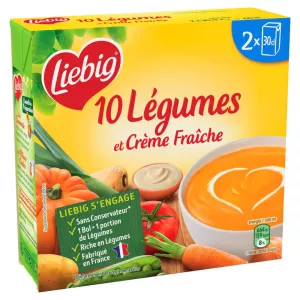 Velouté 10 Légumes et Crème Fraiche 2x30g-LIEBIG