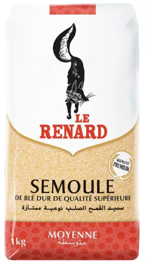Semoule de blé moyen 1kg - LE RENARD