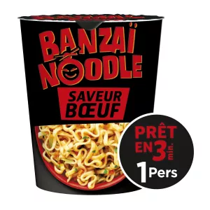Instant-Nudeln mit Rindfleischgeschmack, 67 g - Banzai Noodle