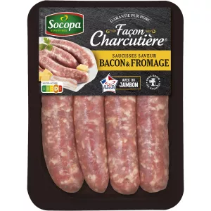 400g Saucisse Bacon Fromage X4
