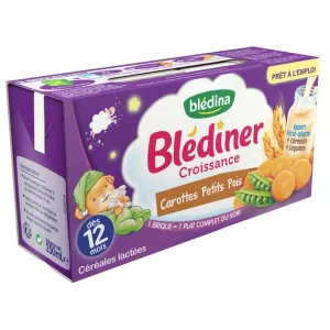 Blédiner Cartors/ Peas с 12 месяцев 2x250ML - BLEDINA