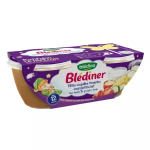 12 महीने से पेस्ट/टमाटर/तोरी के बर्तन 2x200 ग्राम - BLEDINA