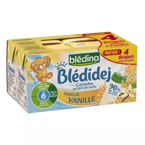 Blédidej vanilla ladha kutoka miezi 6 4x250ml - BLÉDINA