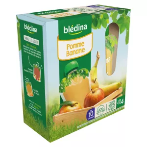 Gourde pomme/banane dès 10mois 4x90g - BLEDINA