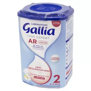 Lait En Poudre Anti Régurgitations Bébé Expert Ar 2 Caroube 6 à 12 Mois 800g - GALLIA