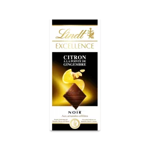 Excellence Noir Citron à La Pointe De Gingembre  Tablette 100 G - LINDT
