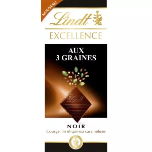 Excellence Noir Aux Trois Graines  Tablette 100 G - LINDT