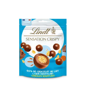 Confiserie De Chocolat Céréales Soufflées Lait  Sensation Crispy 140g - LINDT