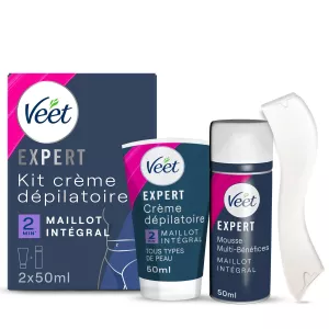 专家全身脱毛膏套装含乳木果油顽固毛发 2 分钟 2x50 毫升 - VEET
