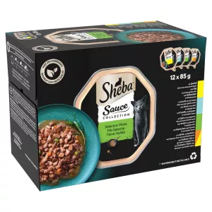Pâté For Adult Cats In Sauce Mixed Selection 12x85g - Sheba
