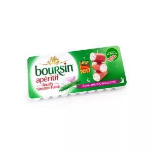 Fromage apéritif Les roulés Jambon fumé Echalote et ciboulette - BOURSIN
