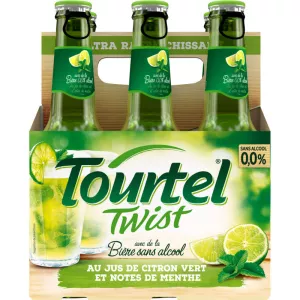 Bière au Jus de Lime Sans Alcool,6x27,5cl - TOURTEL