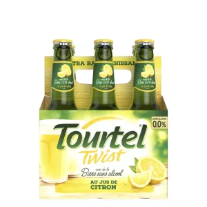 Bière aromatisée au jus de citron sans alcool 0,0% 6x27,5cl - TOURTEL TWIST