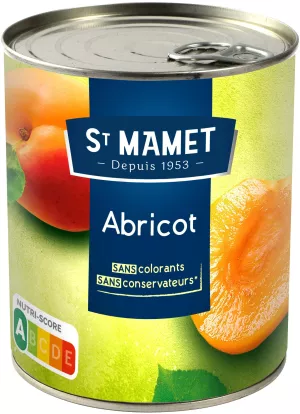 Fruits au sirop abricots 480g net égoutté - ST MAMET