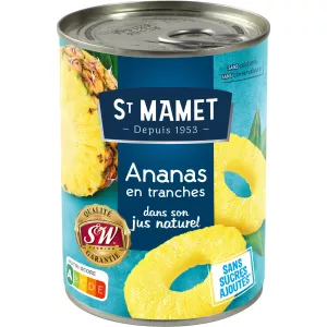 Fruits au sirop ananas tranches 345g - ST MAMET