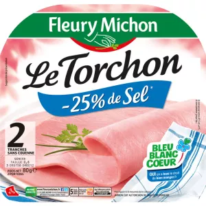 Presunto Estufado Le Torchon 25% Sal Reduzido, 80g - FLEURY MICHON