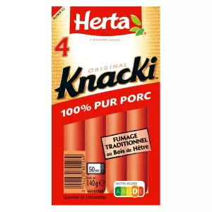 Knacki Porc 4 Pieces 140g