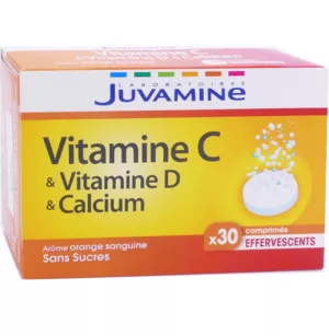 Complément alimentaire vitamine C,D & calcium x30 - JUVAMINE
