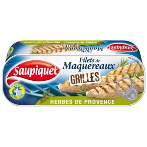 شرائح سمك الماكريل المشوي مع أعشاب بروفانس، 120 جرام - SAUPIQUET