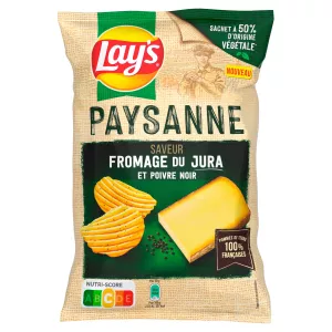 Chips Receta Campesina Sabor Queso Jura y Pimienta Negra, 120g - LAY'S