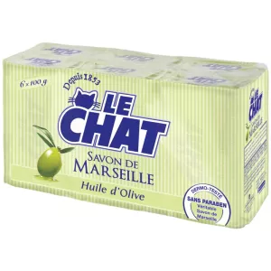 Savon de Marseille huile d'olive 6x100g - LE CHAT