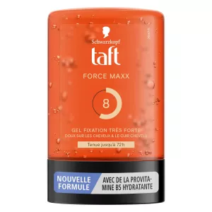 Gel Coiffant Force Maxx Fixation Très Forte Tenue 72h 300ml - TAFT