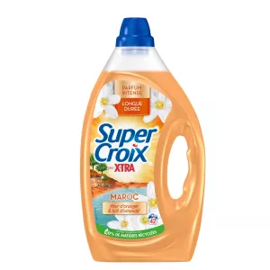 Lavandería líquida Marruecos de color naranja y leche de almendras perfume a largo plazo 1.89L - SUPER CROIX