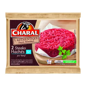 Steaks halisi ya kung'olewa, 5%M.G 2x140g - CHARAL