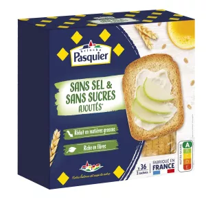 Biscottes Sans Sel, Sans Sucres Ajoutés 300g - Pasquier