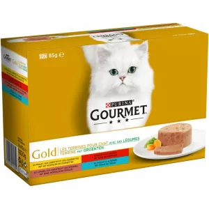 Cat Essortment Pâtée Mboga 12x85g - PURINA GOURMET