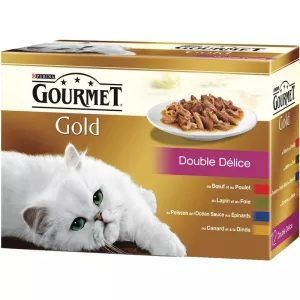 طعام القطط دوبل ديليس 12x85 جرام - PURINA GOURMET