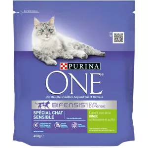 敏感猫猫粮，火鸡 450 克 - PURINA ONE