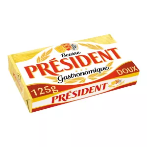 Масло сладкое гастрономическое 125г - Президент