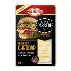 Tranches Cheddar Spécial Birger x6 200g - PRESIDENT
