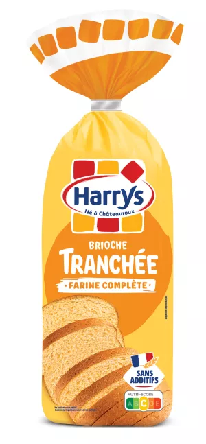 Brioche de Farinha Integral Fatiada Sem Aditivos, 485g - HARRYS