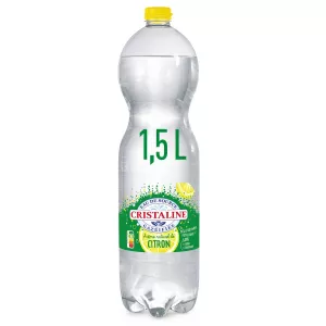 Eau de source pétillante aromatisée Arôme Citron 1,5L - CRISTALINE