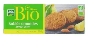 Amandelzandkoekjes Citroensmaken X 12 Le Réflex Bio 200g - BELLE FRANCE